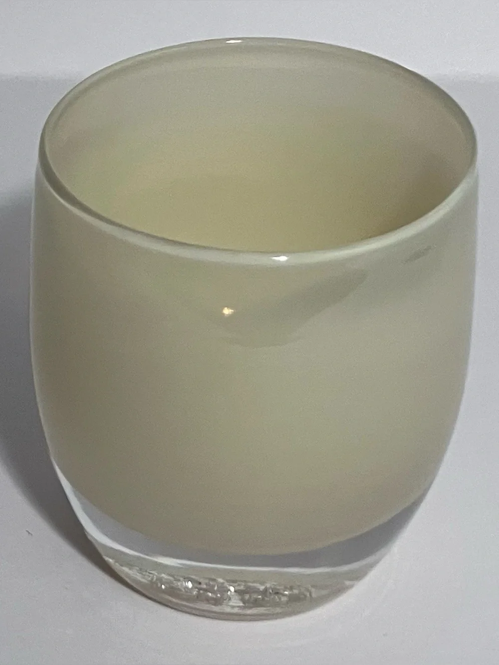 GLASSYBABY Pre-Triskelion HANDBLOWN Votive Candle Holder / IVORY CREAM / Seattle